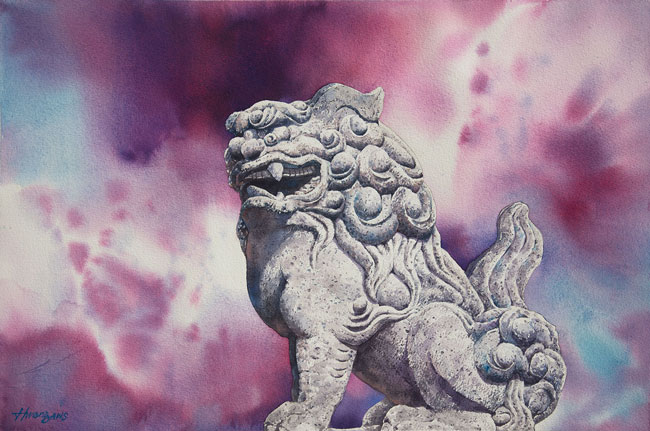 Auspicious-Lion-in-Violet-main